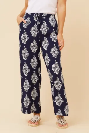 Outdoor Comfort Fit Slim wear SUZZEL ABSTRACT PRINT PANTS