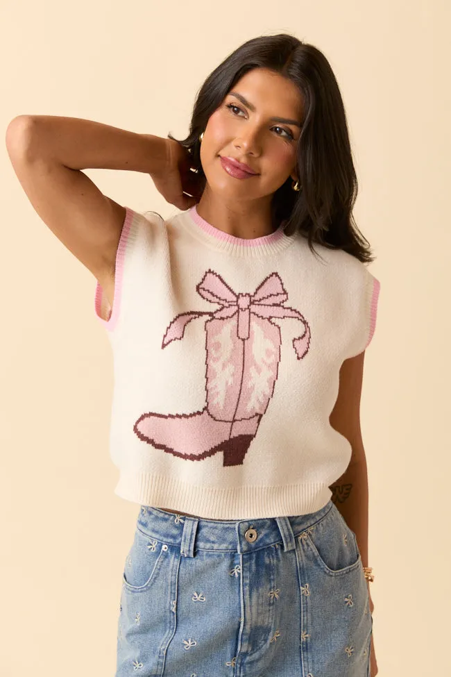Gayle Bow Boots Sweater Vest SALE SoftTouch Opaque Core