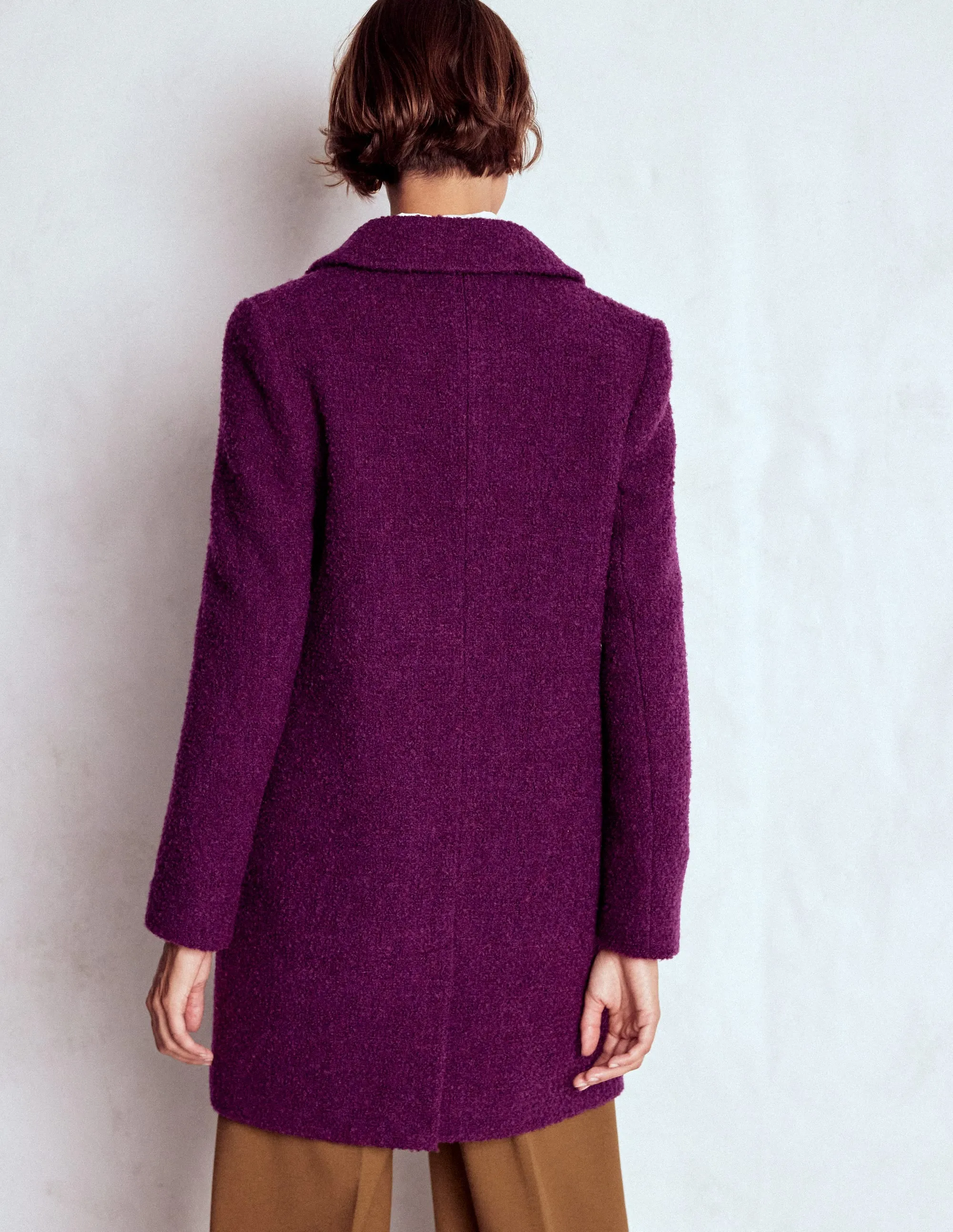 Carlisle Wool Coat-Plum Jam Waist Belt