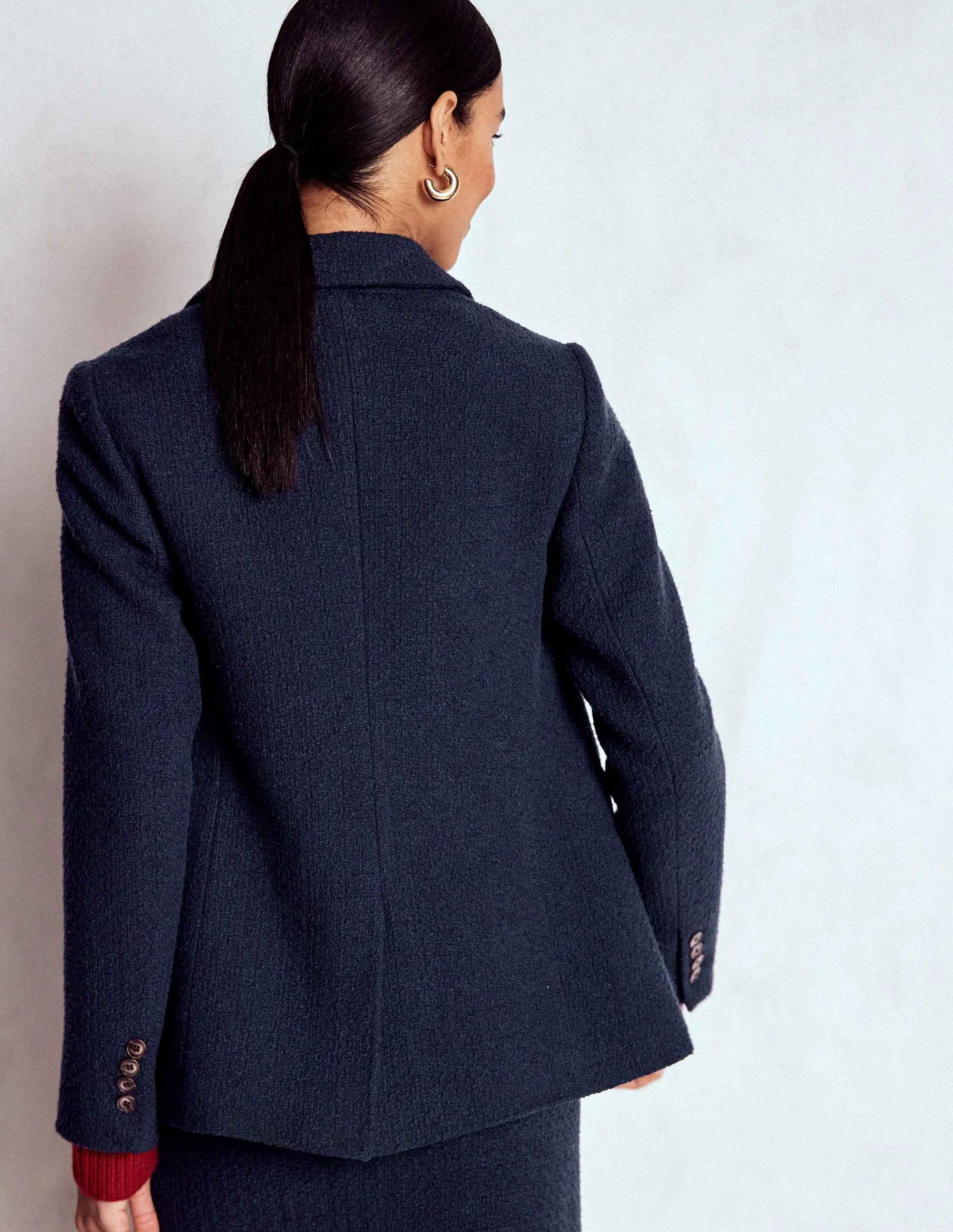Stamford Texture Blazer-Navy Texture Hidden Ventilation Zones