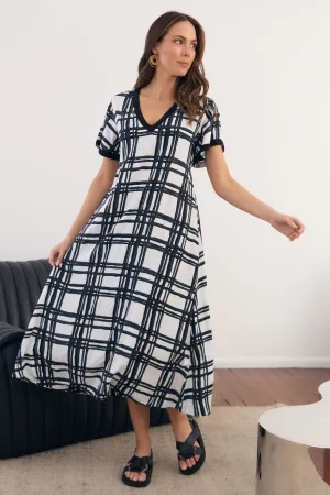 Tamryn Dress in Check It Out Stylish Waist Fit Relaxed Layers