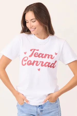 Team Conrad White Graphic Tee NoSlipTrims Essential Shirt