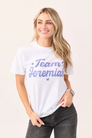 Team Jeremiah White Graphic Tee Street Style FadeResistant Dye