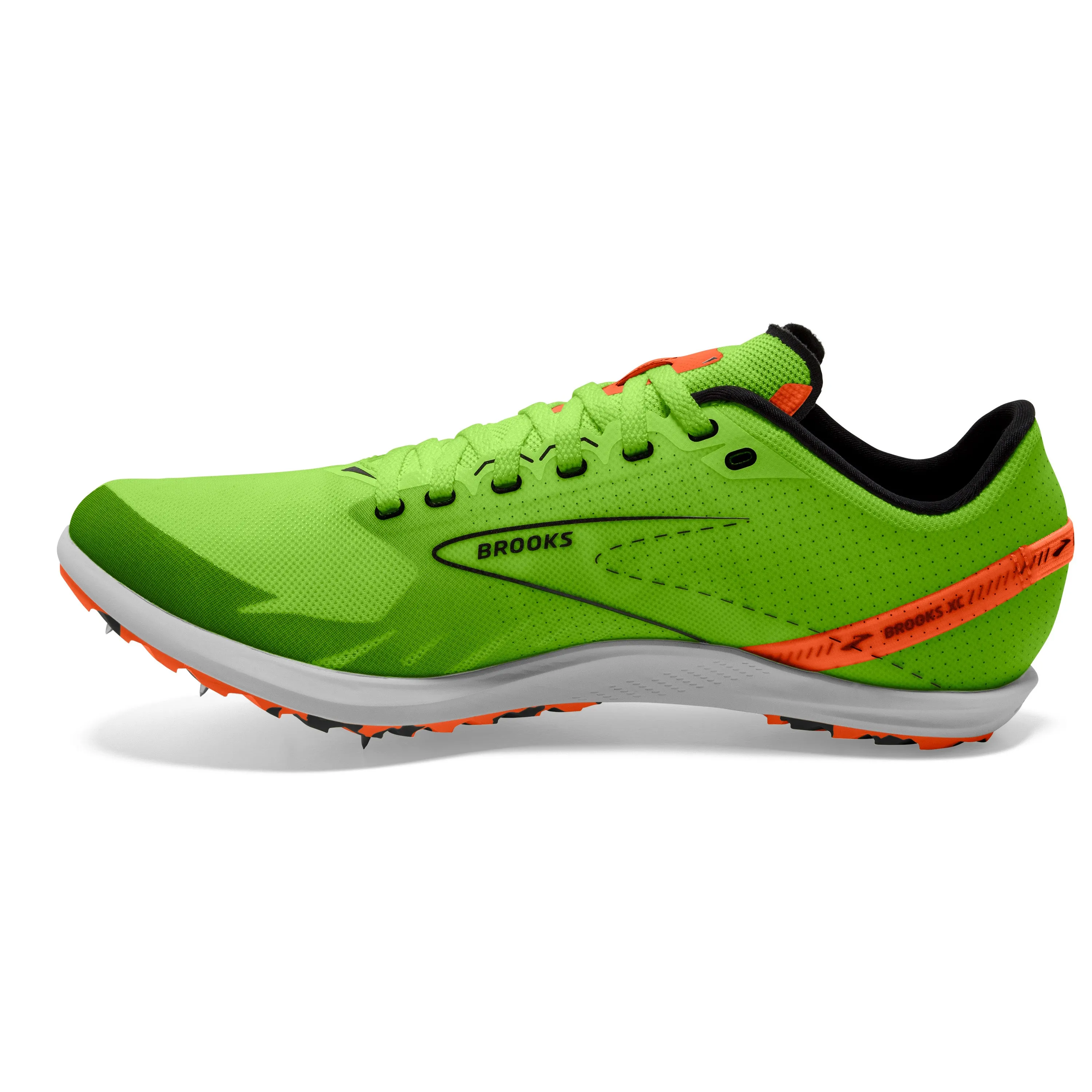 Brooks Unisex Trainer Draft XC Green Gecko/Red Orange/White tear - resistant - fabric shoes