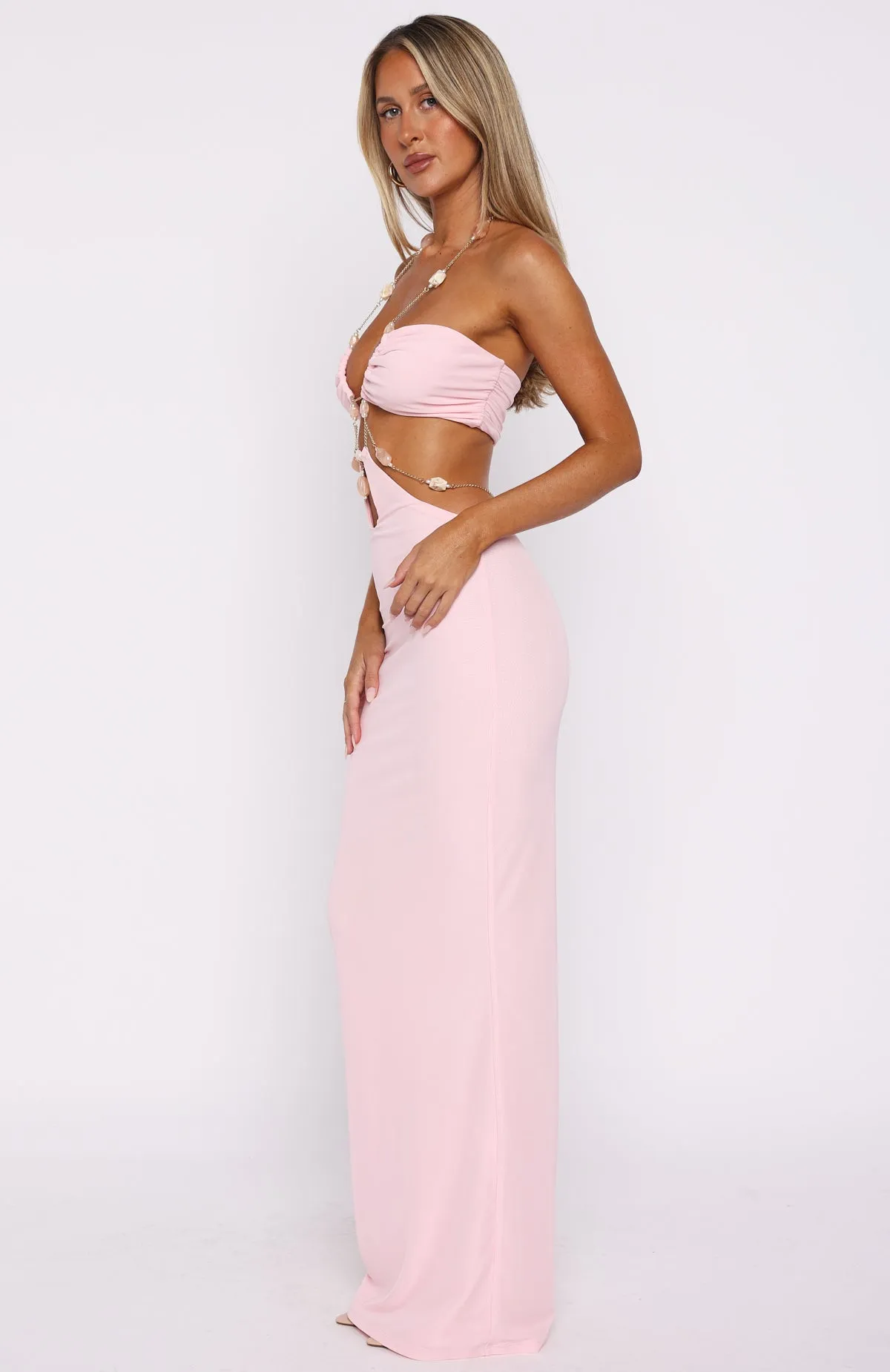 Sunset Look Casual day-to-night piece The Empress Maxi Dress Baby Pink