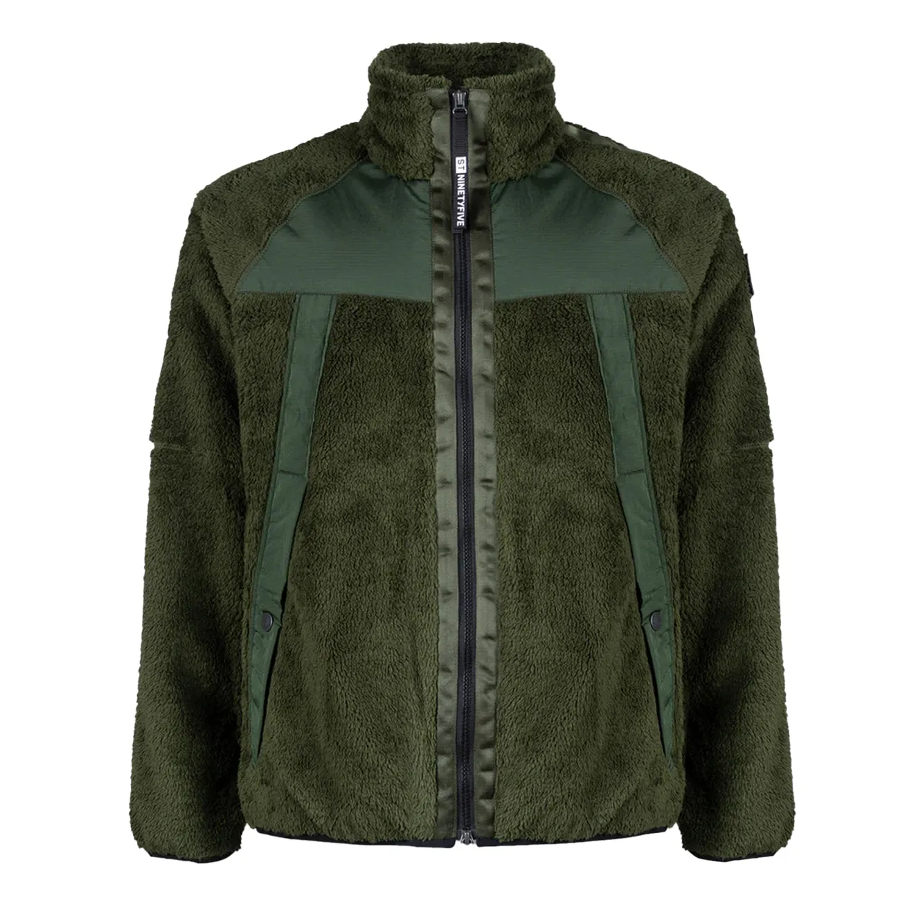 ST95 Zip Fleece Dark Green Warm Liner Anti Static Layer