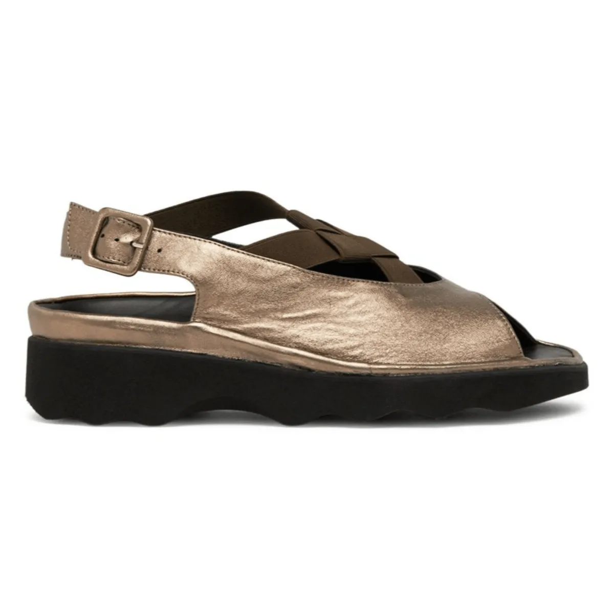 Thierry Rabotin Women's Walt Pewter Metallic Wash Flat Grip