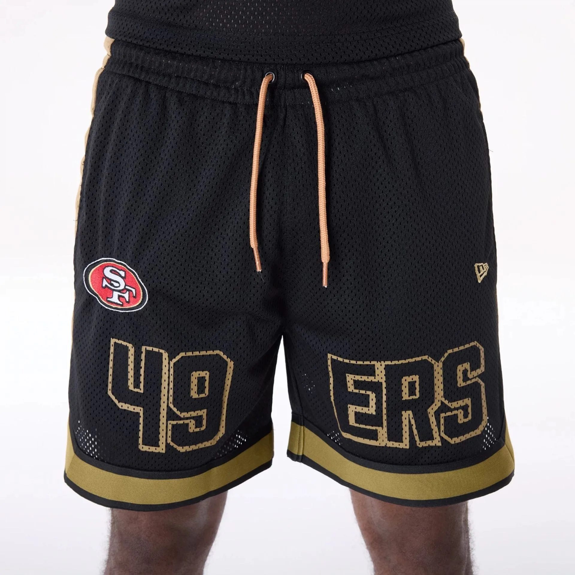 Active Fit Water Resistant Finish San Francisco 49ers NFL Mesh Black Shorts
