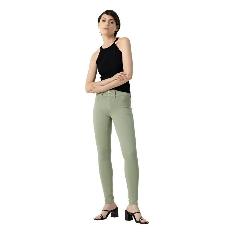 Tiffosi Womens Jeans Double Up_88 Green Customizable Hem Options