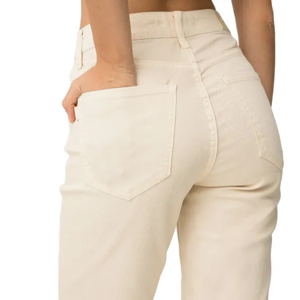 Casual Smart Casual Unisex Wear Tiffosi Womens Megan Cropped Flare Jean Beige