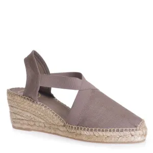 Toni Pons Women's Ter Taupe Linen Casual Elegance Smooth Sole