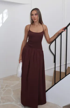 Too Many Questions Maxi Dress Chocolate Air Comfort