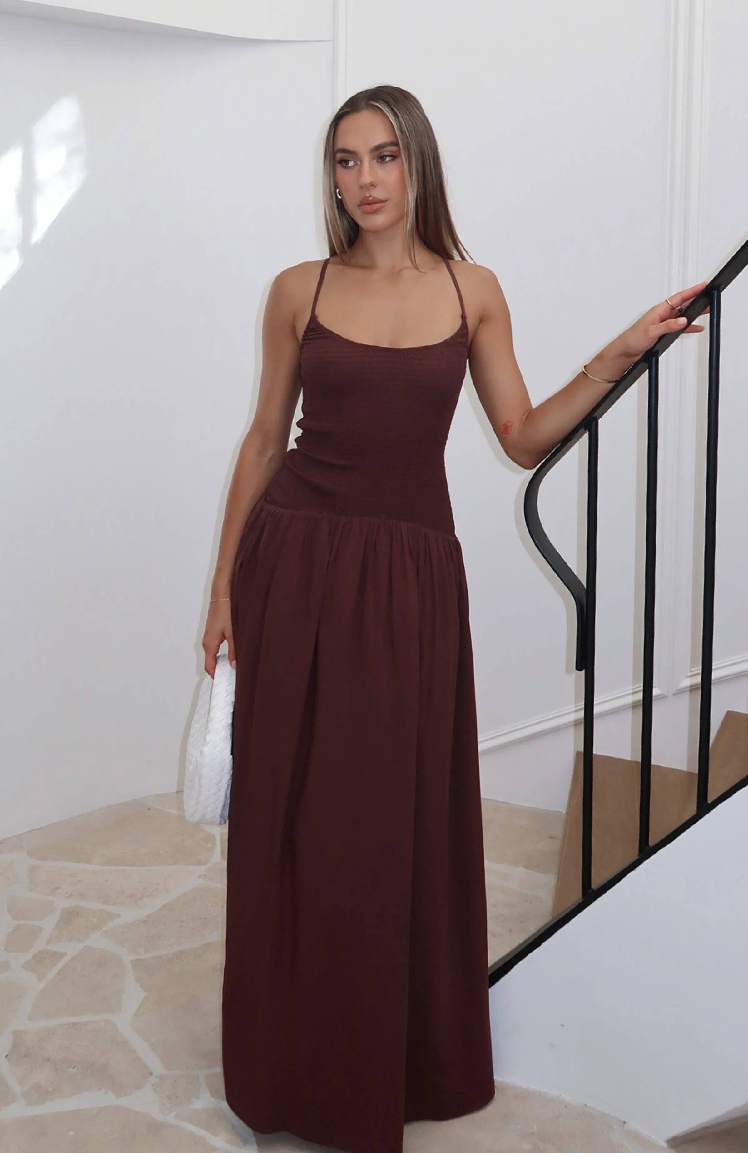 Too Many Questions Maxi Dress Chocolate Air Comfort