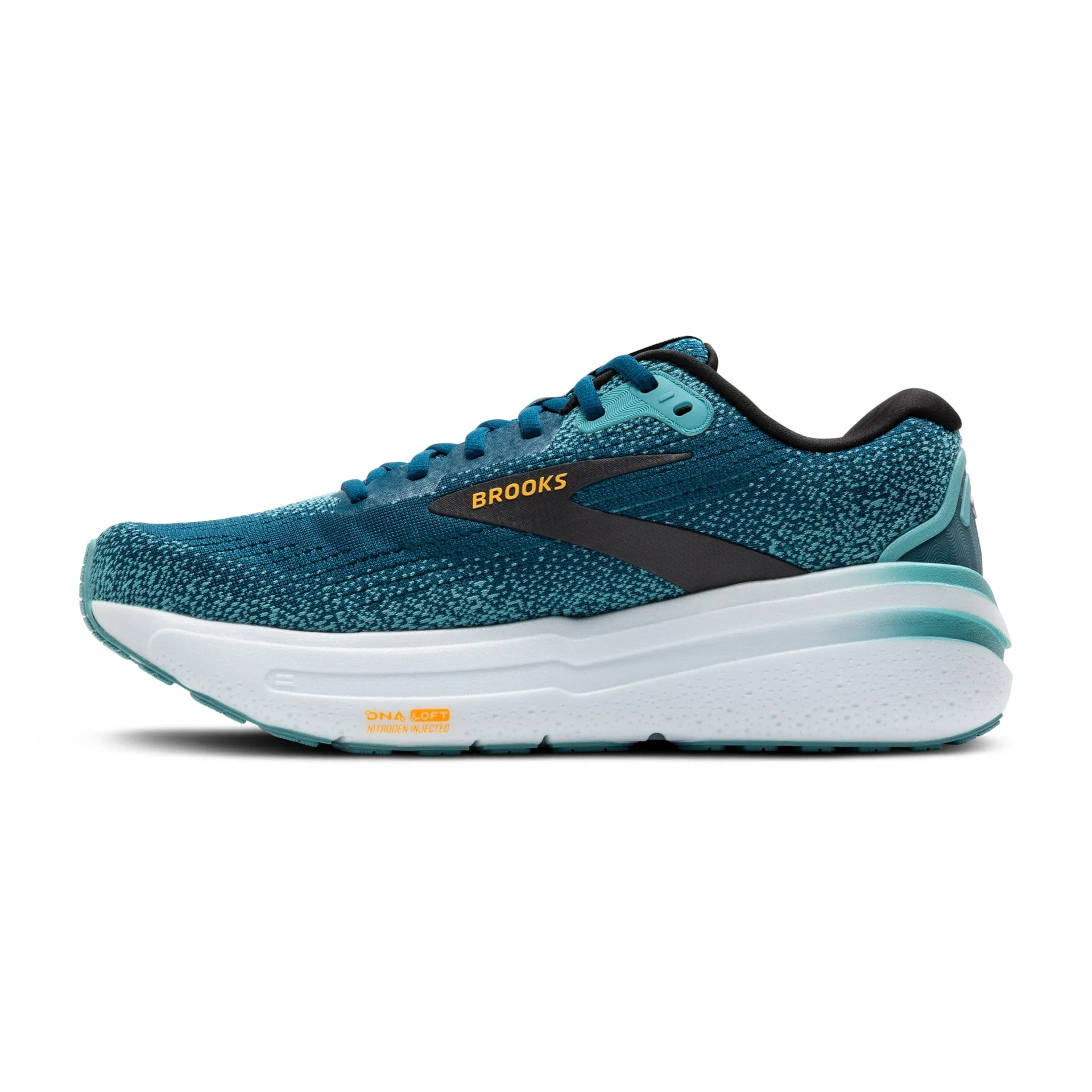 Brooks Mens Trainer Ghost Max 2 Moroccan Blue/Aqua/Orange Pop running with a whistle anaerobic shoes