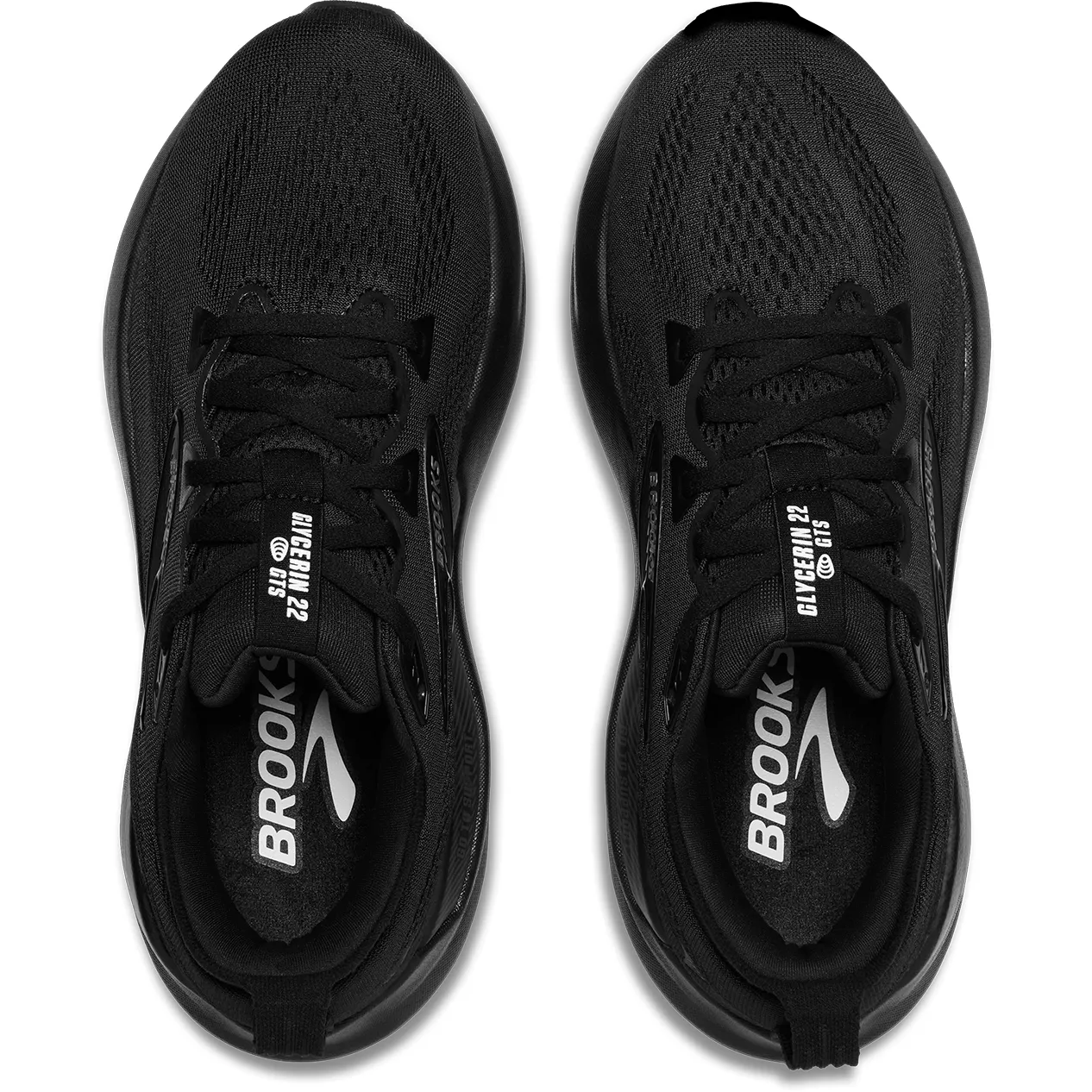 Brooks Mens Trainer Glycerin GTS 22 Black/Black/Ebony Comfortable foot alignment Ultra Lightweight Design