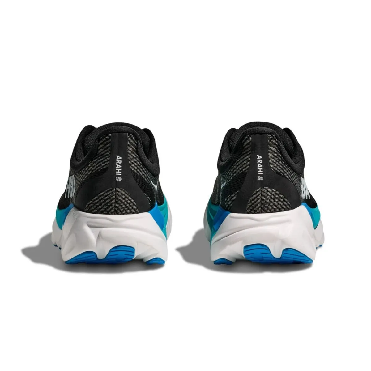 Hoka Mens Trainer Arahi 8 Black/Skyward Blue Wide Toe Box Design