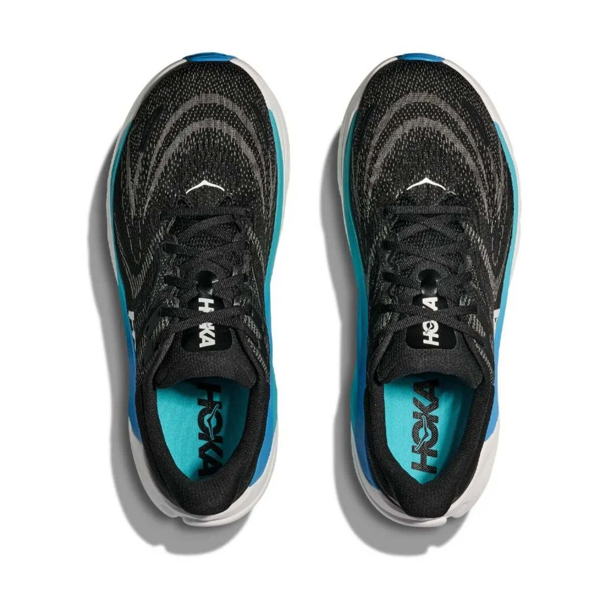 Hoka Mens Trainer Arahi 8 Black/Skyward Blue outdoor running shoe components low - heeled shoes