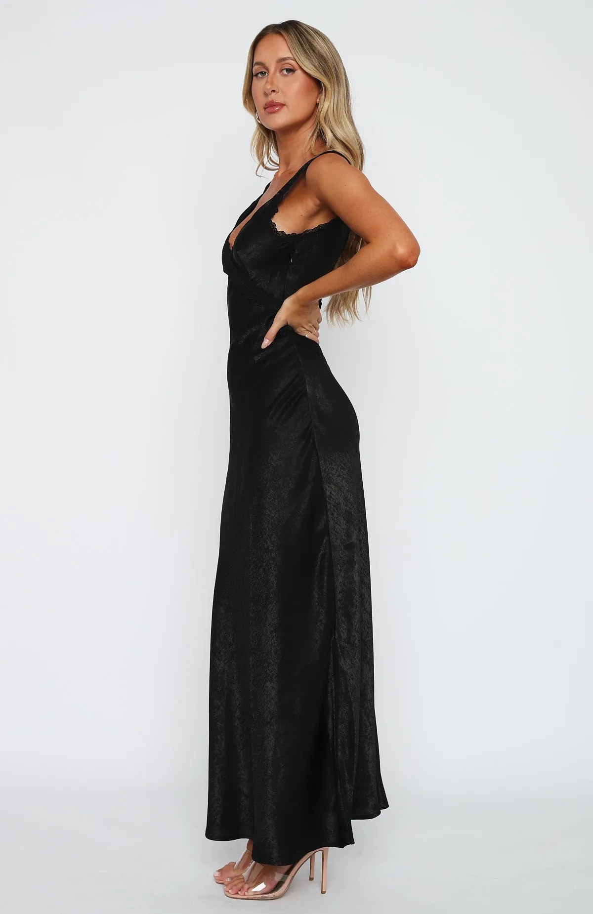 Casual Motion Effortless Pair Event Ready Maxi Dress Black