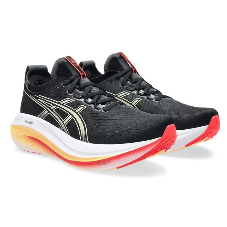Nylon Mesh Asics Mens Trainer Gel-Nimbus 27 Black/Khaki