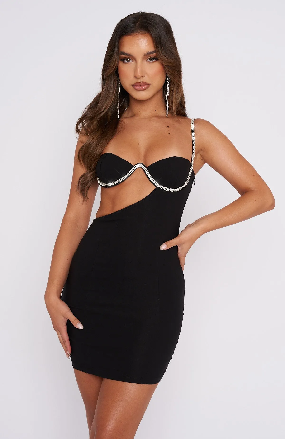 Fashion Fit Pink Glow Turn Back Time Mini Dress Black