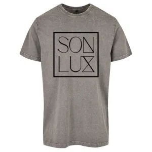 Son Lux Box Logo Acid Wash T-Shirt Sporty Fit