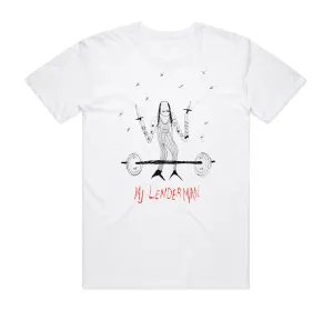 No Shrink Technology Weightlifter White T-Shirt