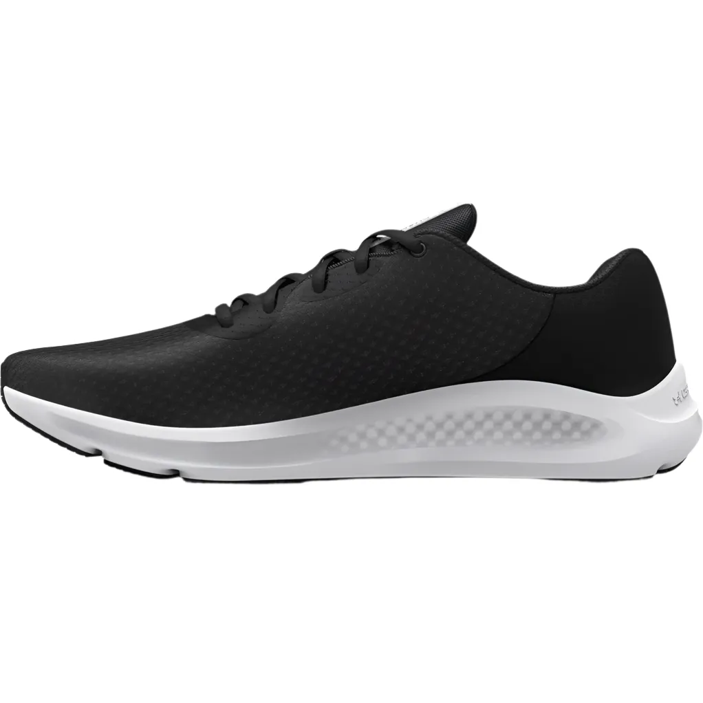 running in a rainforest area shoes Under Armour Mens Trainer Charged Pursuit 3 Black/White