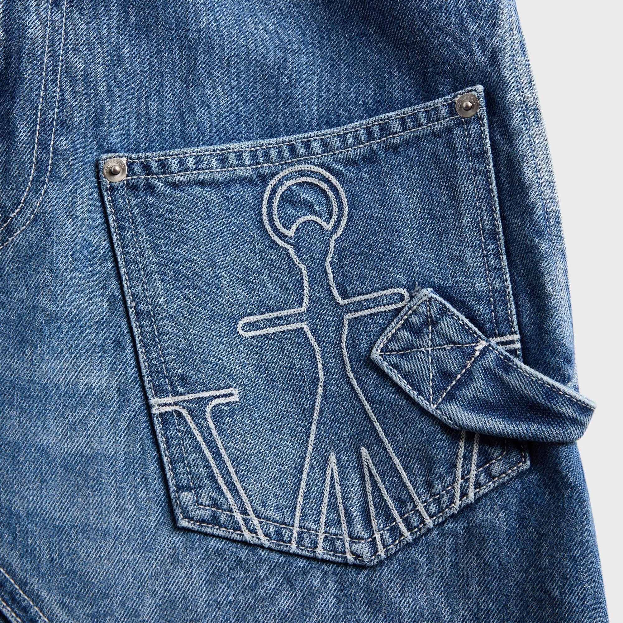 Eco Friendly Dye JW Anderson Twisted Workwear Jeans - Light Blue