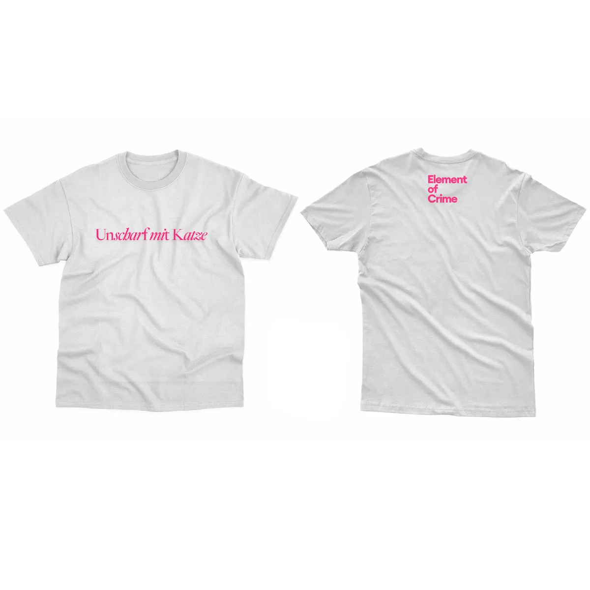 Unscharf Mit Katzen T-Shirt Weiss Summer Casual