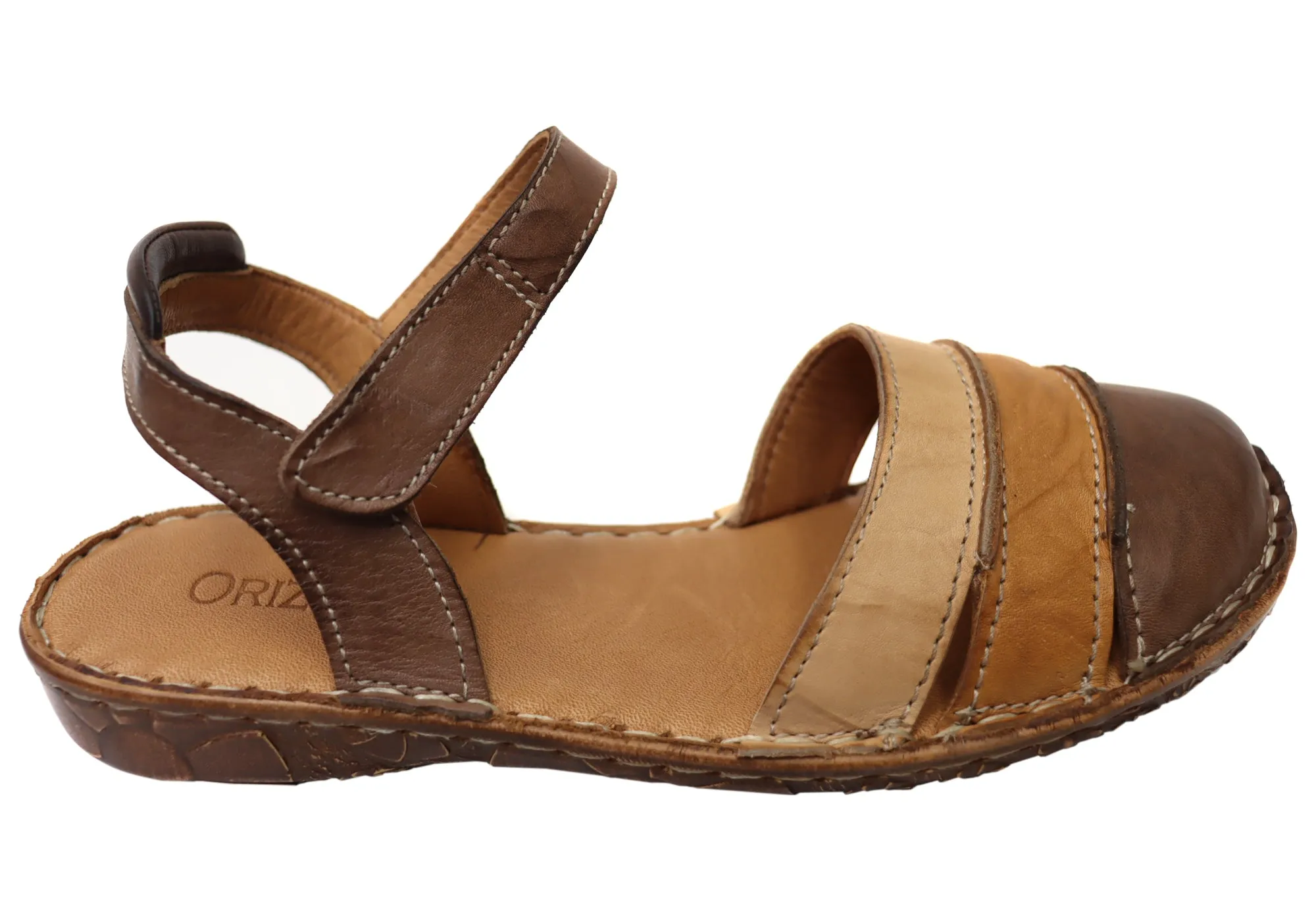 Orizonte Pettra Womens European Comfortable Leather Shoes Sand Beige