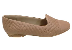 Usaflex Dilly Womens Comfortable Leather Shoes Made In Brazil Neutral Style