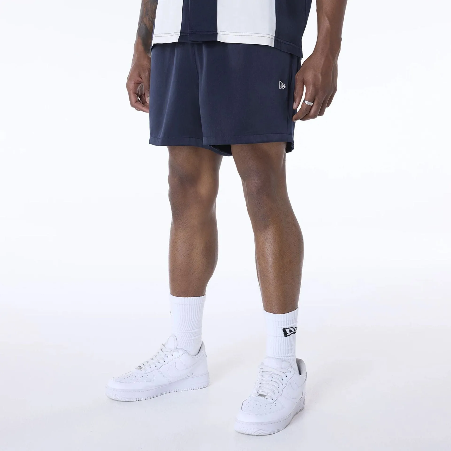 Water - repellent New Era Woven Navy Shorts