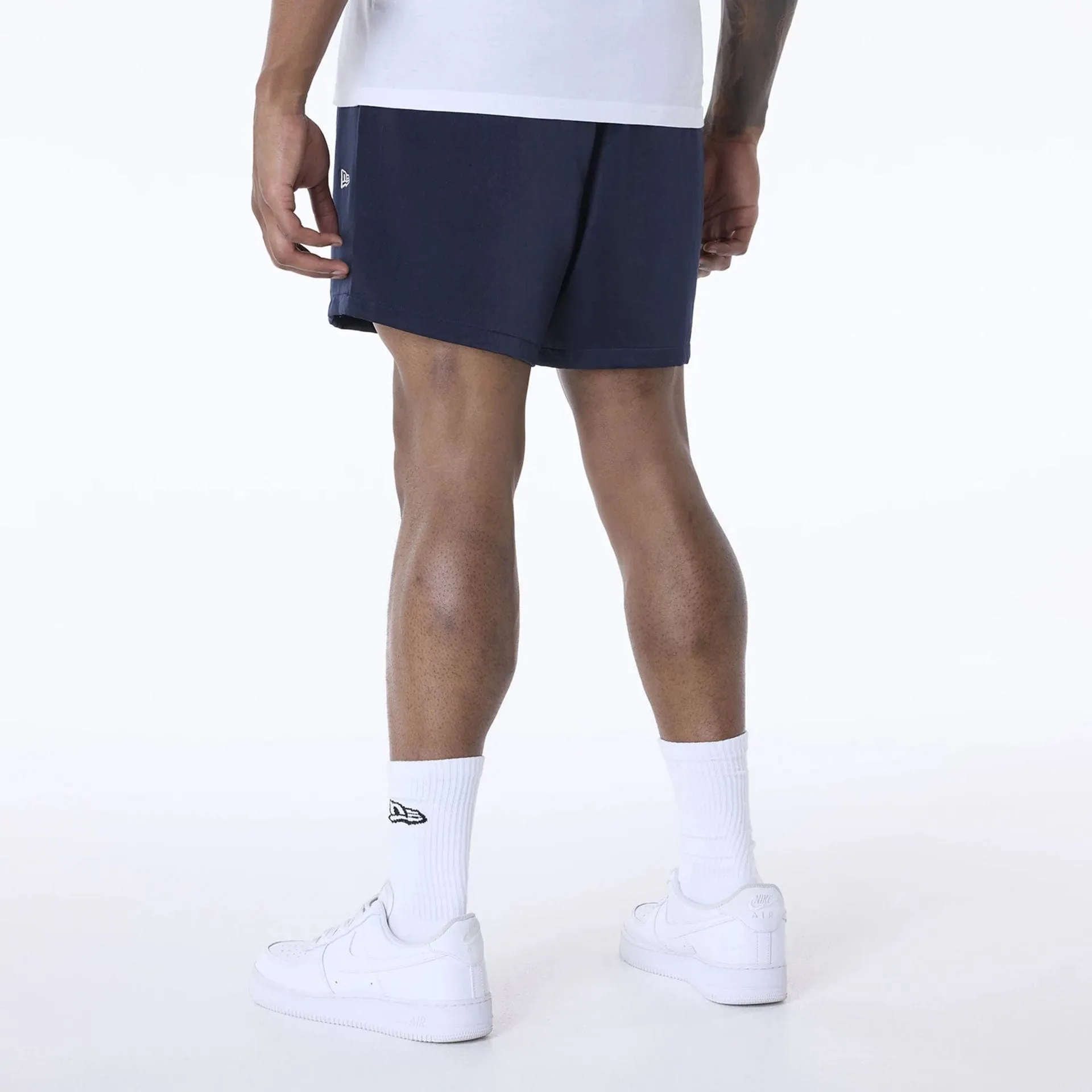 Unisex Design New Era Woven Navy Shorts