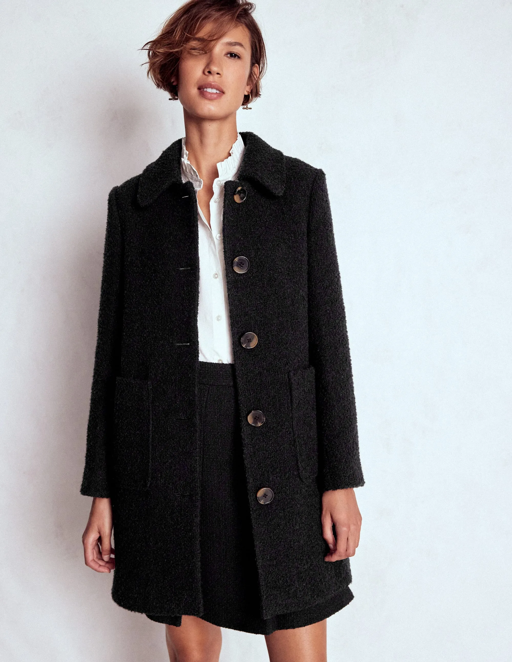 Carlisle Wool Coat-Black Flexible Layer Fit
