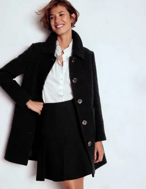 Modular Attachment Points Comfort Fit Cut Carlisle Wool Coat-Black