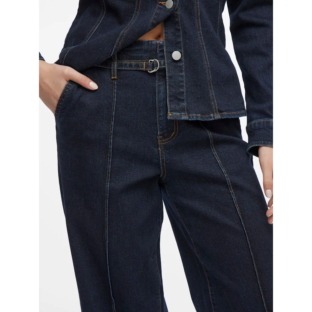 Vila Womens Jeans Frelle HW Wide Dark Blue Denim Comfortable Outfit Breathable Classic Wear Eco Friendly