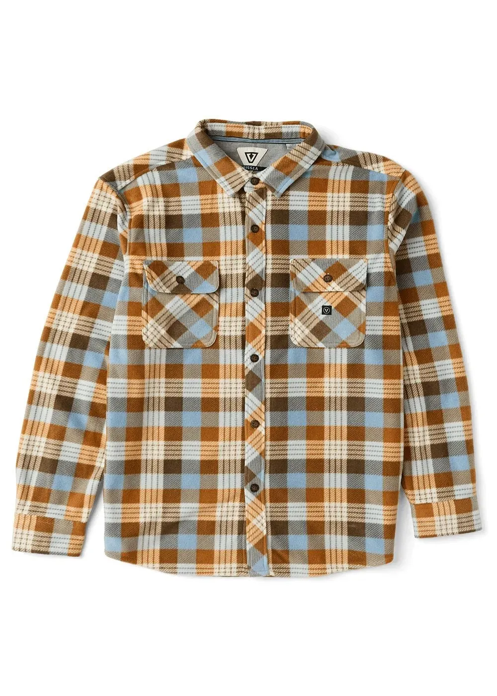 Vissla Mens Shirt Eco-Zy Long Sleeve Polar Flannel Breathable Wearable