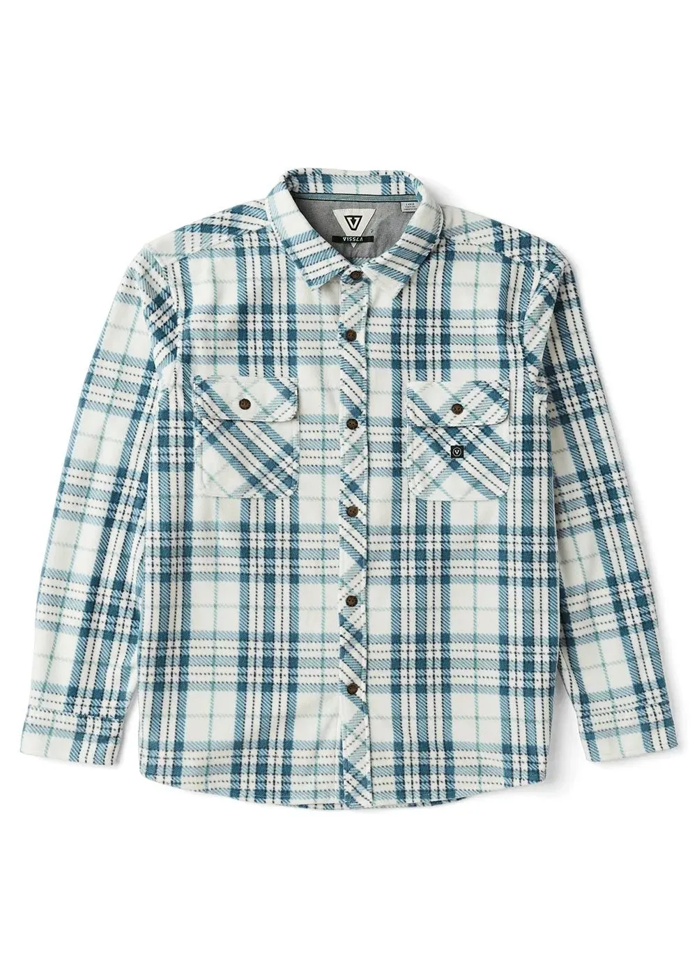 Vissla Mens Shirt Eco-Zy Long Sleeve Polar Flannel Unisex versatility Indoor Comfort