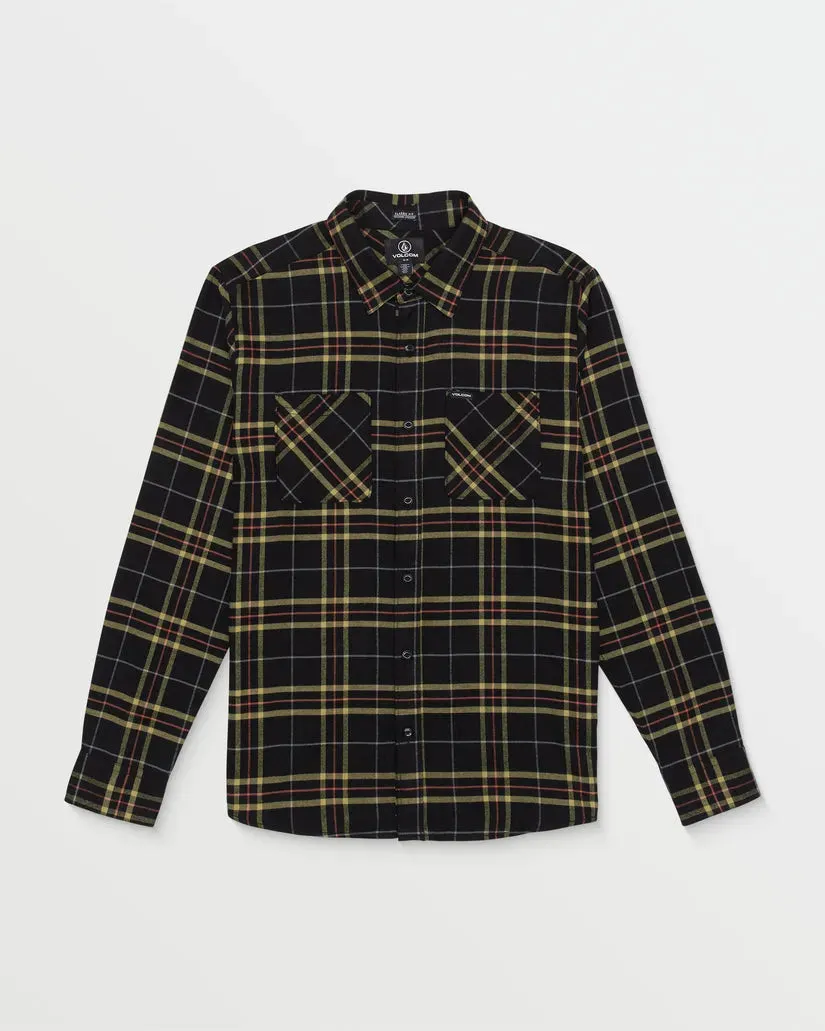 casual top Volcom Mens Shirt Netastone Long Sleeve Flannel