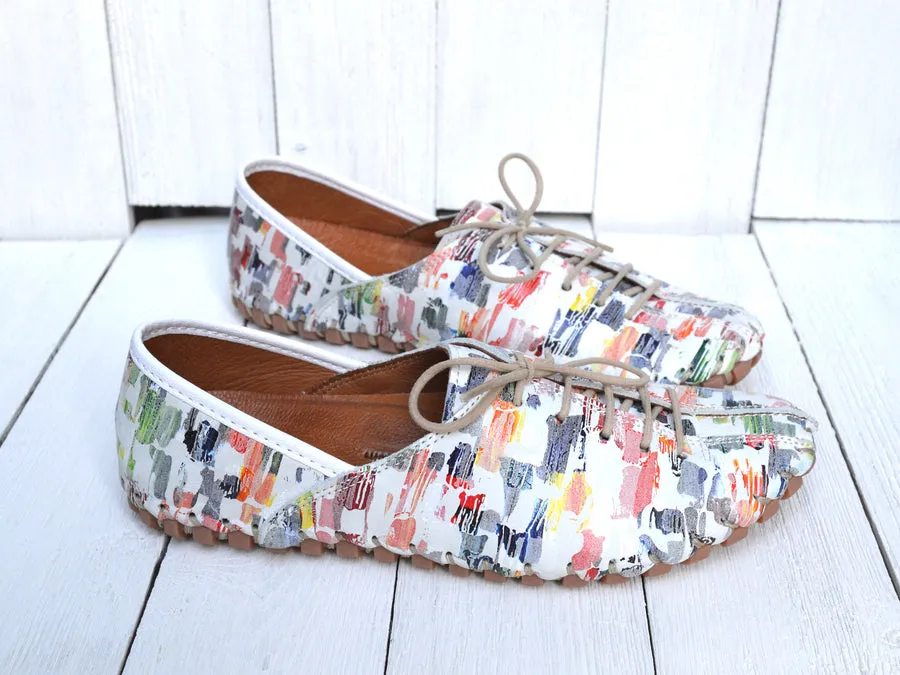 Smooth Soles Ergonomic Design Volks Walkers 1210  White multi