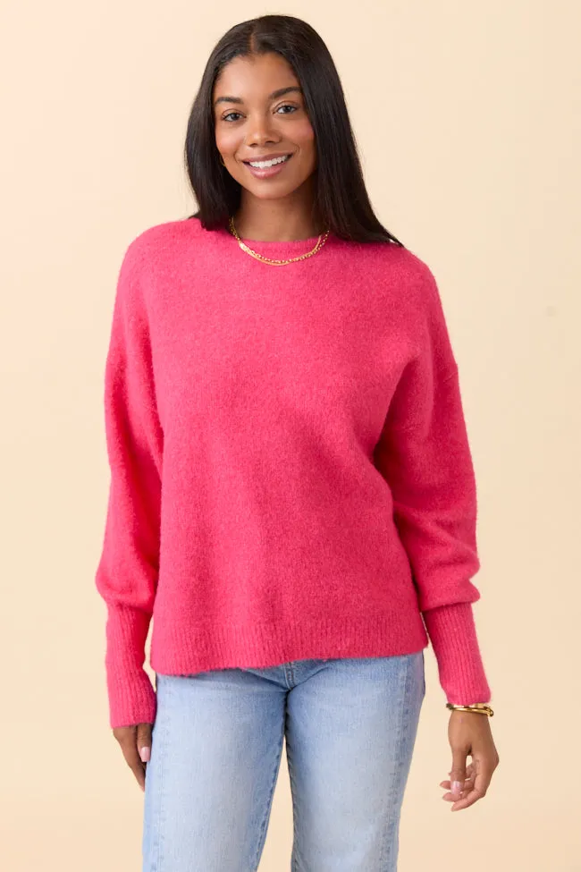 Flora Red Oversized Pullover Sharp Cut