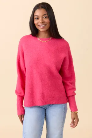 Flora Red Oversized Pullover Sharp Cut