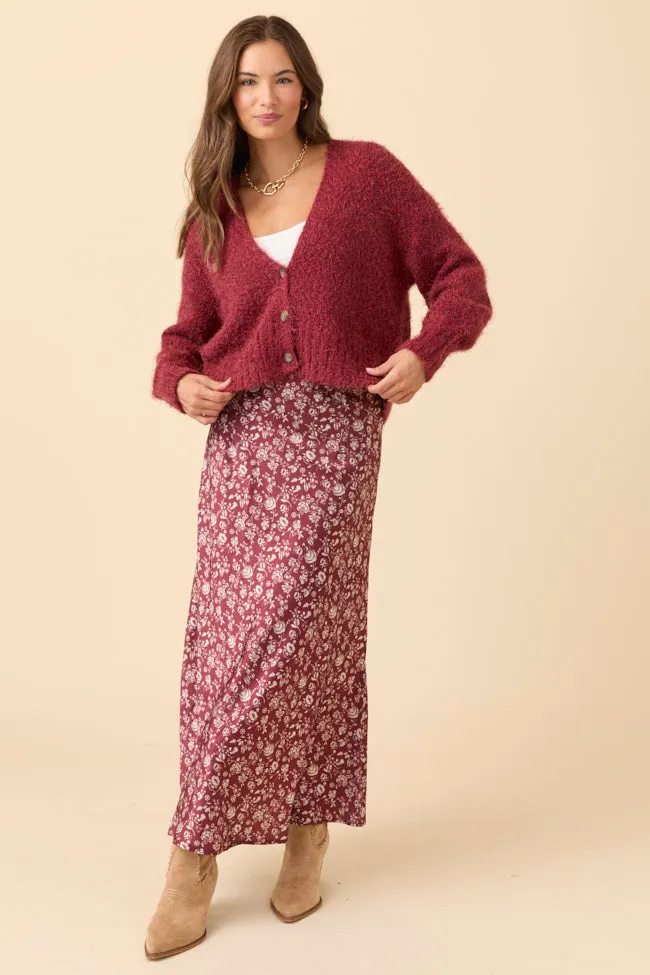 Jannie Pomegranate Puff Sleeve Cropped Cardigan ReflectiveTrims