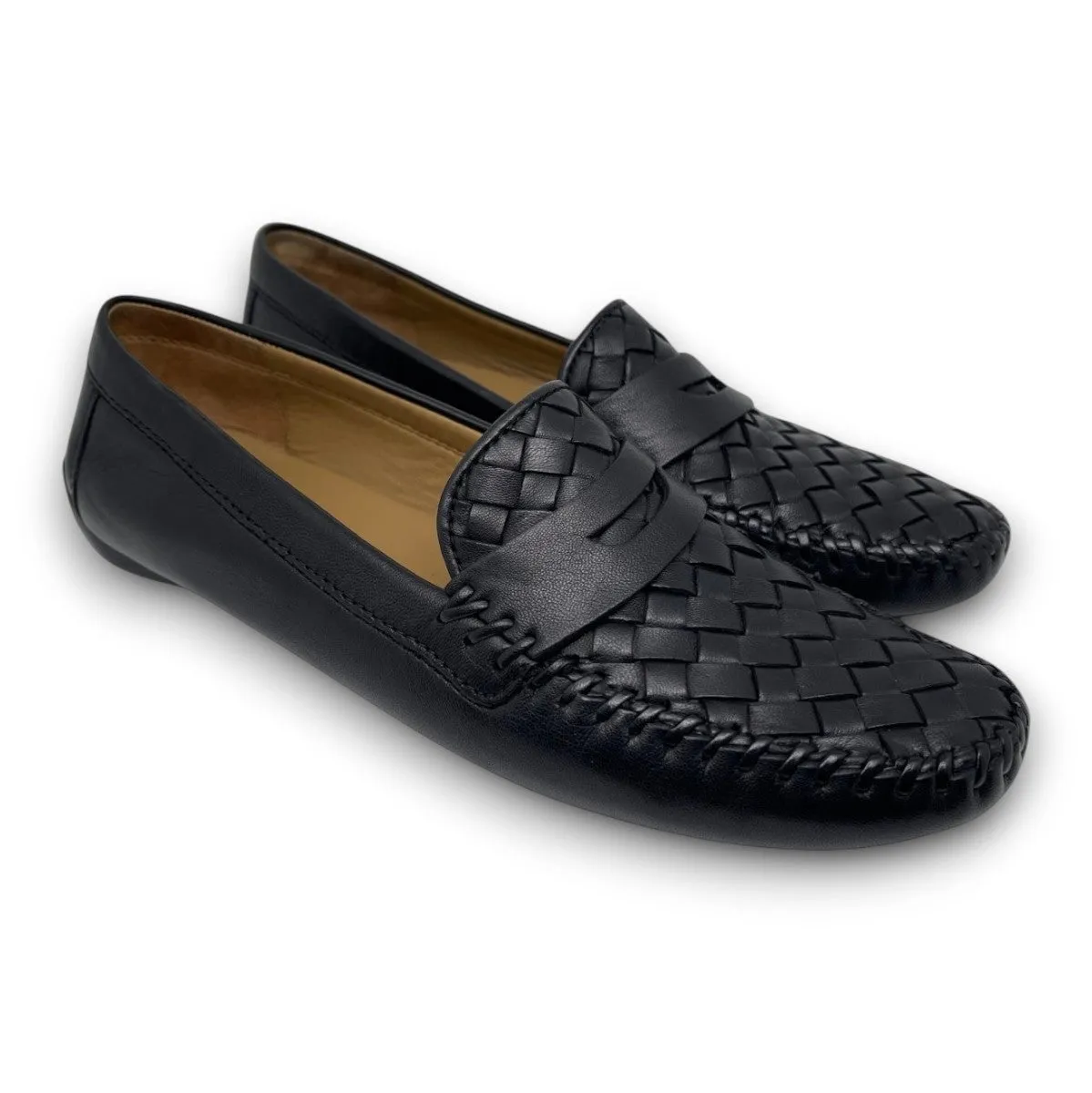 Robert Zur Women's Petra Black Woven Leather Sturdy Build Urban Friendly