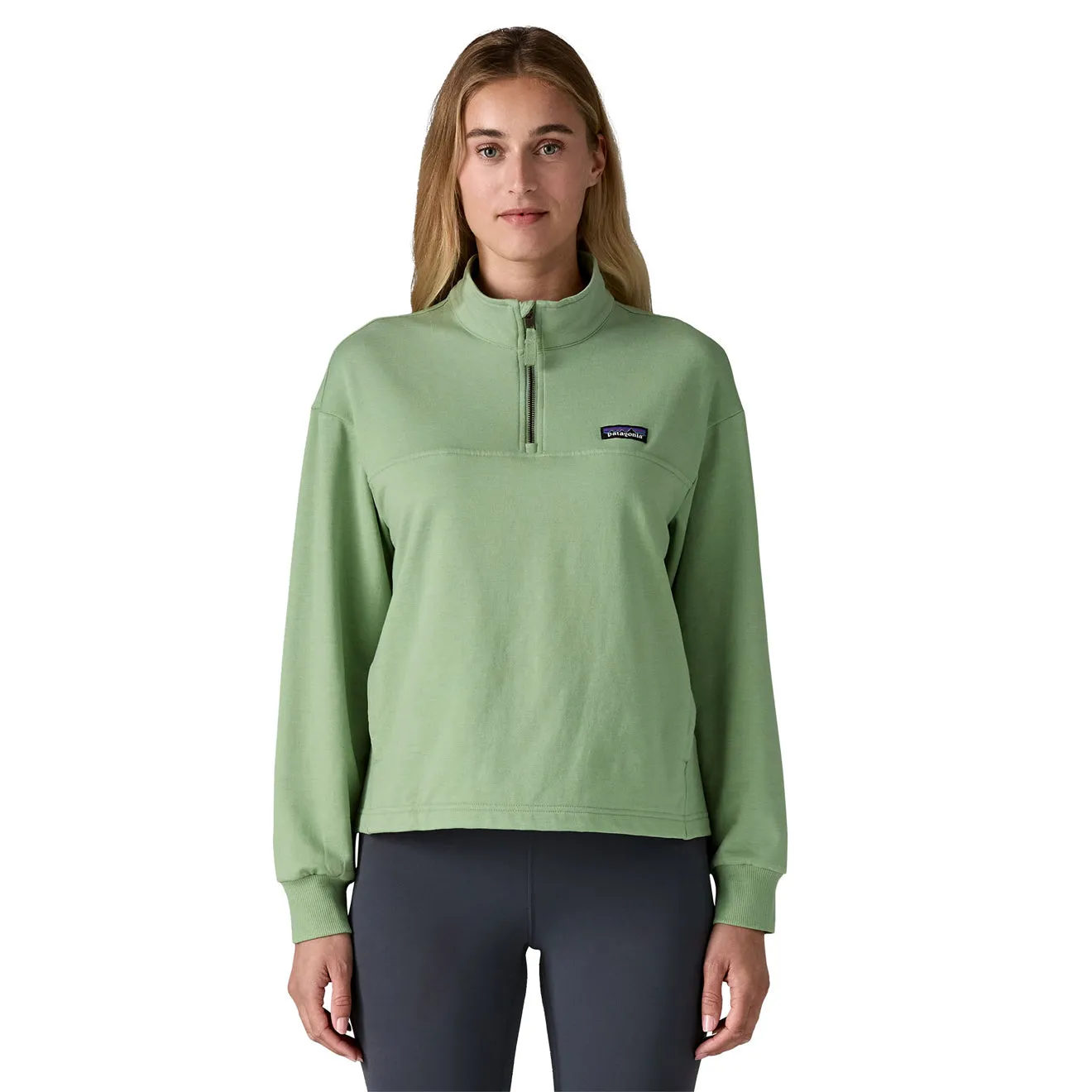 Patagonia Womens Ahnya Pullover Ellwood Green Sporty Fit