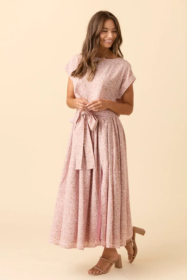 Cleo Pink Floral Tie Front Skirt Set SALE Relaxed Fashion