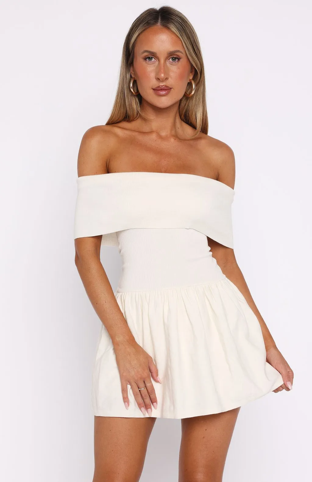 Ruffle Hem Wherever You Are Mini Dress White