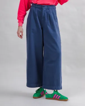 Wide Leg Pants Indigo Comfort Layer Wear Light support