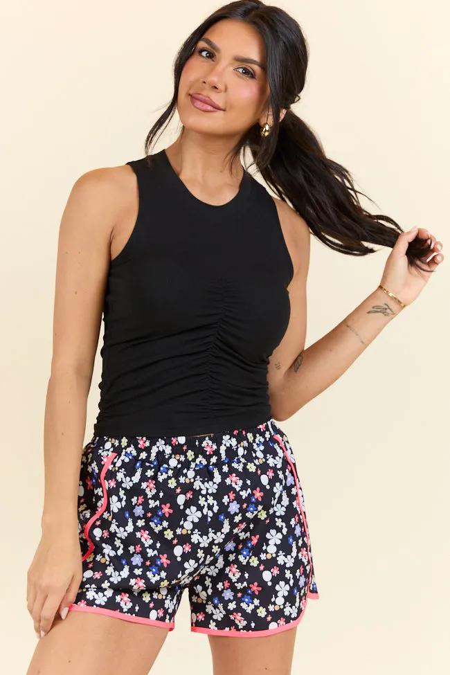 Fantasy Glow ZeroWasteProduction Inspired By You Black Ruched Tank