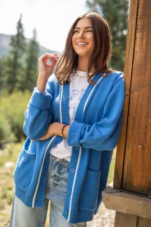 Annalise Blue Cardigan MoistureControlClothing